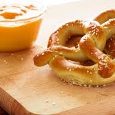 Warm Pretzel with nacho cheese